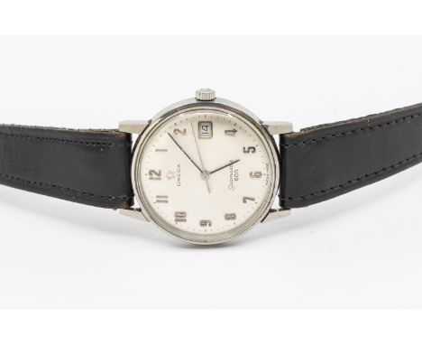 Omega- a gentleman's vintage steel cased Seamaster 600 wristwatch, comprising a round silvered signed dial, with applied Arab