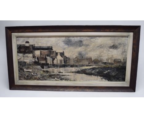 John Knapp-Fisher (British, 1931-15) oil on board of Wells-Next-the Sea, Norfolk, sympathetically framed, signed l r, and dat