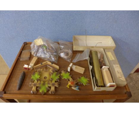 A Swiss cuckoo clock (in parts) 