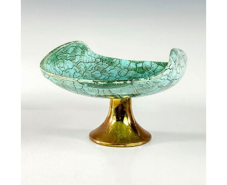 Turquoise toned with lustre finish and branch patterning. Branch footing.Delft Holland on bottom of piece. This item has no r
