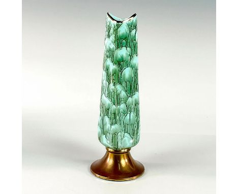 Turquoise toned with lustre finish &amp; branch patterning. Brass base and upper rim.Hand Painted Delftware Made In Portugal 