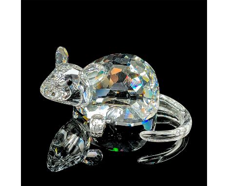 Clear crystal body with Jet crystal eyes. 7693 NR 000 001. This item has its original box: 3.25"L x 3.25"W x 2.5"H. Certifica