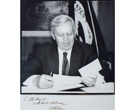 Black and white photograph of former United States Postmaster General William F. Bolger.Peter Strongwater (American 1941 - 20