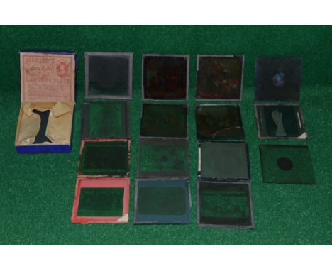 Quantity of black/white and colour Louis Wain magic lantern slides together with a small quantity of various other slides