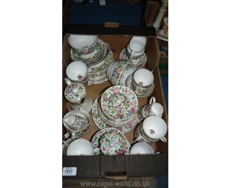 A large Crown Staffordshire Tea Service for Derry & Toms