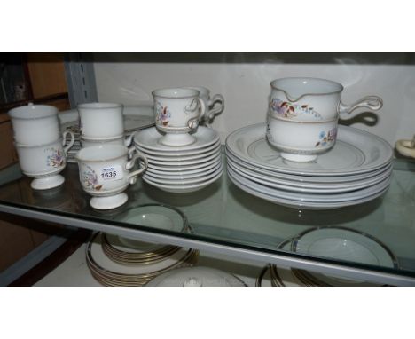 A Denby 'Lorraine' butterfly pattern part Dinner/Tea Service including six dinner plates, six steak plates, cups and saucers,