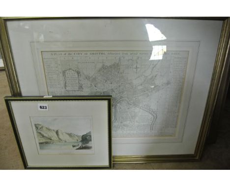 A set of four reproduction sepia photographs showing Bristol scenes including Clifton, St Vincent's Park, etc, produced by Th