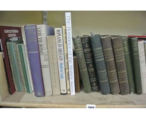 A collection of books relating to archaelogy and History of The Bristish Isles, including The Holy Wells of Gloucestershire b