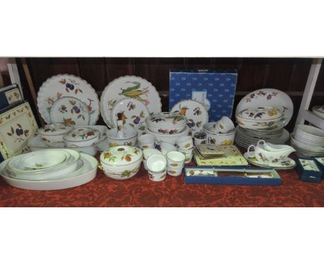 An extensive and comprehensive collection of Royal Worcester Evesham pattern oven-to-table wares including a pair of large qu