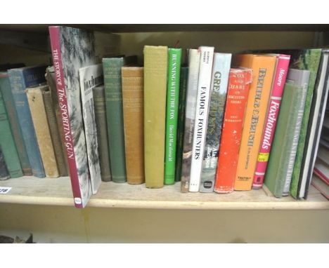 A large collection of mainly 19th century sporting and hunting books including hunting sketches by Anthony Trollope, The Chas