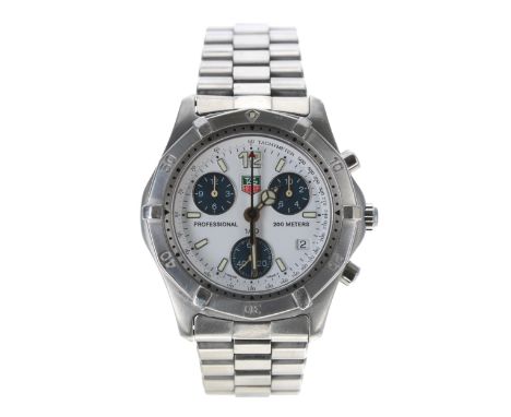 Tag Heuer Professional 2000 Chronograph stainless steel gentleman's wristwatch, reference no. CK1111, serial no. N305xx, quar