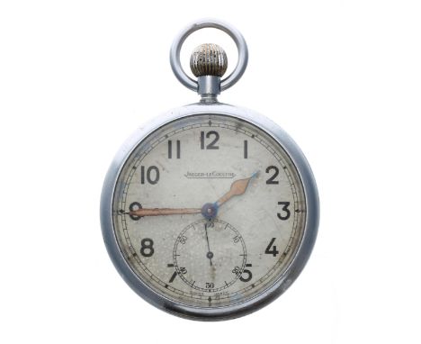Jaeger-LeCoultre WWII RAF Military issue nickel cased lever pocket watch, signed cal. 467/2 gilt frosted movement, signed dia