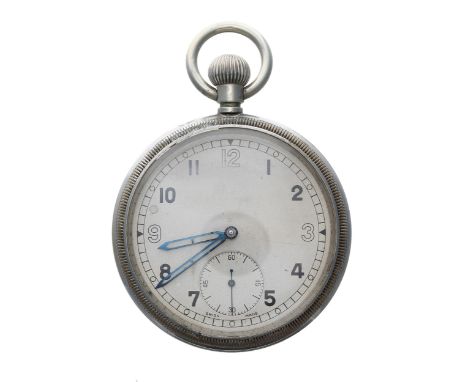 Revue Thommen WWII RAF Military issue nickel cased lever pocket watch, cal. 30 15 jewel, the dial with Arabic numerals, minut