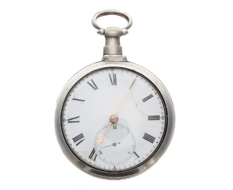 Early 19th century silver rack lever pair cased pocket watch, Chester 1810, the movement signed R. Colshed, Liverpool, no. 47