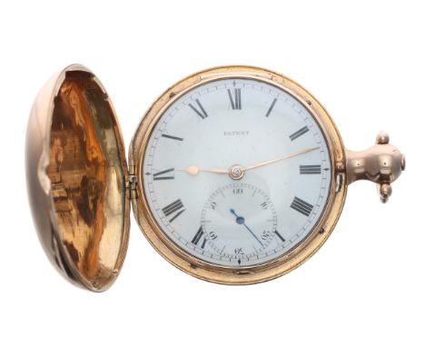 George III 18ct rack lever hunter pocket watch, London 1811, the fusee movement signed Johnson, London, no. 331, with engrave
