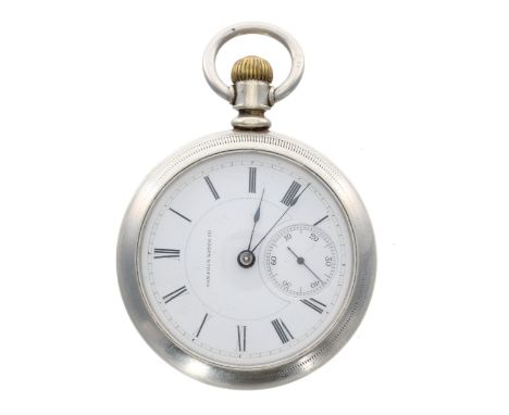 Hampden Watch Company Oresilver pocket watch, circa 1919, signed movement with Pat. Pinion, no. 23716xxx, signed Roman numera