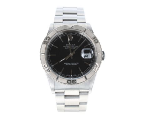 Rolex Oyster Perpetual Datejust Turn-O-Graph 'Thunderbird' stainless steel gentleman's wristwatch, reference no. 16264, seria