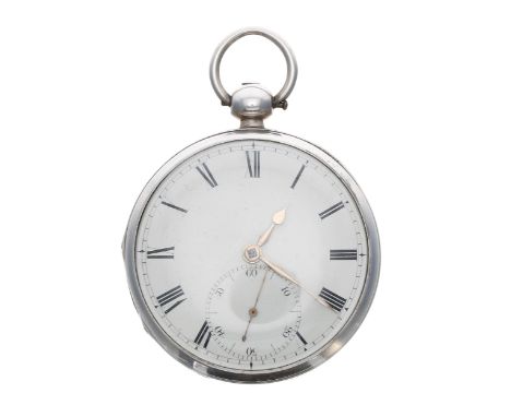 William IV silver fusee lever pocket watch, London 1830, the movement signed Thos Larard, Hull, with dust cover, Roman numera