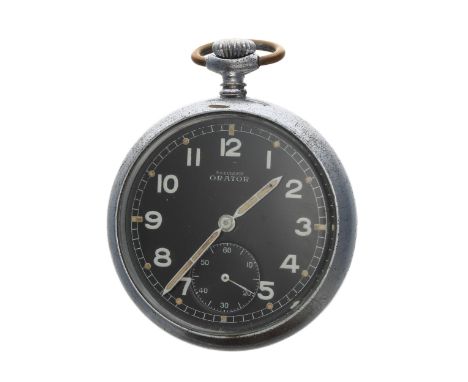 Orator Precision Deutsches Heer (German Army) nickel cased lever pocket watch, signed cal. 18.280 15 jewel movement, no. 2310