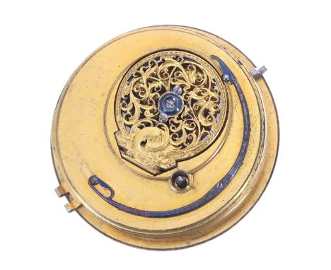 Fusee lever pocket watch movement signed Thos Earnshaw, London, no. 2803, with pierced engraved balance cock, steel three arm