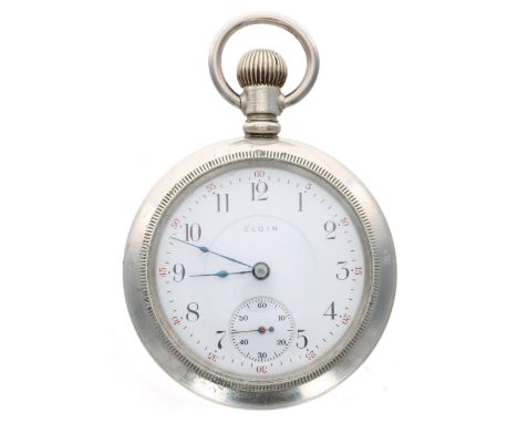 Elgin National Watch Company lever pocket watch, circa 1914, signed 17 jewel movement, no. 18581580, signed Arabic dial with 