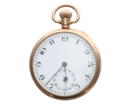 Swiss 9ct lever pocket watch, Birmingham 1928, non-magnetic 15 jewel movement with compensated balance and regulator, nickel 