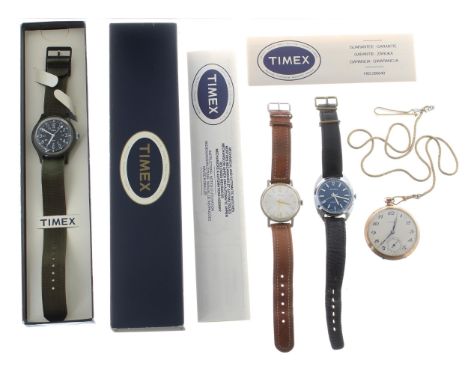Three gentleman's wristwatches to include Tara, Elroma, Timex (box, guarantee and insctructions); together with a Citadel rol