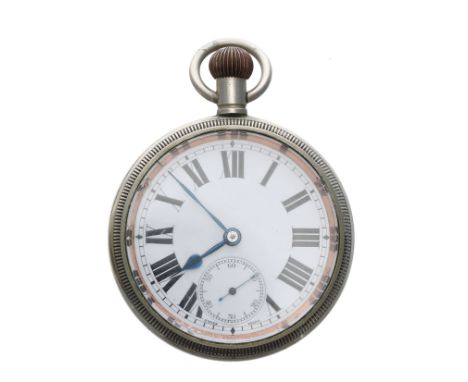Aristo Royal Navy Military issue nickel cased lever pocket watch, 15 jewel, screw case with broad arrow and markings 'A.D. PA