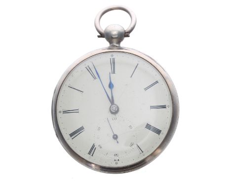 William IV silver fusee lever pocket watch, Chester 1835, the movement signed Chas Hanson, Huddersfield, no. 3692, with engra