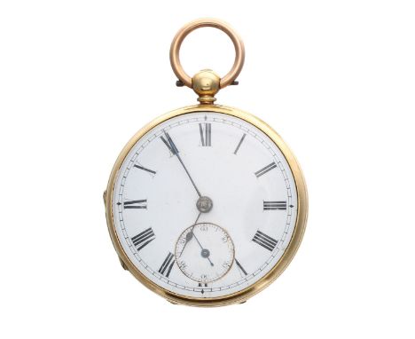 Victorian 18ct fusee lever pocket watch signed Barwise, London, London 1850, the movement with engraved balance cock, gilt th