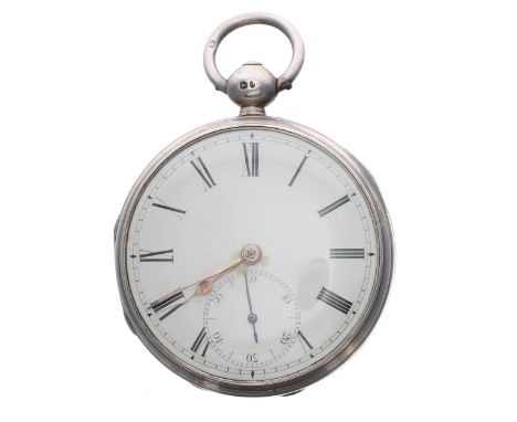 William IV silver fusee lever pocket watch, London 1835, the movement signed Geo Wilson, Appleby, no. 20206, with engraved ba