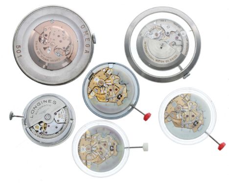 Omega cal. 501 automatic wristwatch movement within a demonstration&nbsp;case; together with an International Watch Co. (IWC)