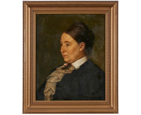 Gemälde Hans Thoma1839 Bernau - 1924 Karlsruhe "Portrait Elise Fries (1837-1922)" Öl/Lwd., 55 x 44,3 cm Wkvz.: Thode Abb S. 1