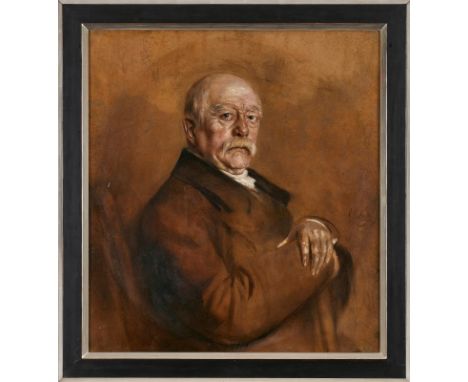 Gemälde/MischtechnikFranz von Lenbach 1836 Schrobenhausen - 1904 München "Portrait Otto von Bismarck" u. re. sign. f. Lenbach