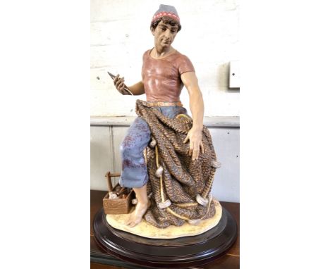 Lladro porcelain Man of the Sea in original box 60cm including base.
