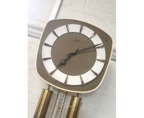 A Junghans Mid Century 1960 wall clock with a 3 bar chime.