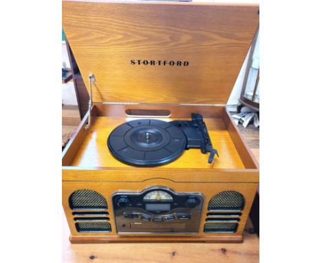 A Stortford record deck/ CD faux vintage stereo with USB and SD card ports.