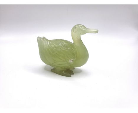 A jade duck 7 x 9cm