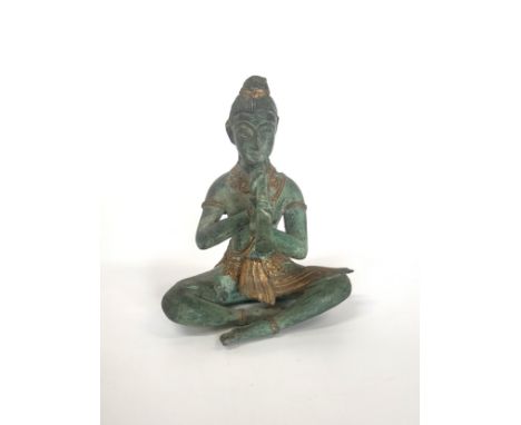A bronze Thai Buddha figure 14cm