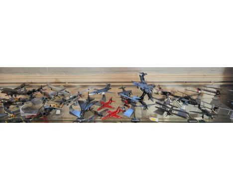 Corgi Aviation Archive World War II aircraft including Hurricane and Stuka, jets and bi-planes, some with stands. (31)