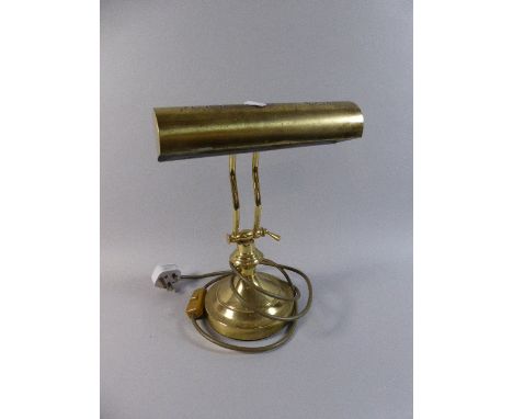 A Vintage Style Brass Desk Top Lamp 