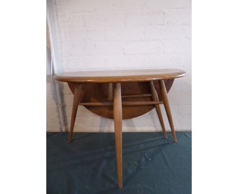 A Vintage Ercol Drop Leaf Coffee Table, 60cm Diameter  