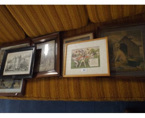 A Collection of Six Various Vintage Pictures and Prints 