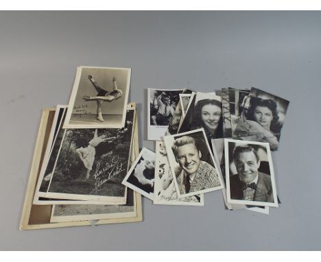 A Collection of Autographed Photographs of Vintage Actresses and Actors