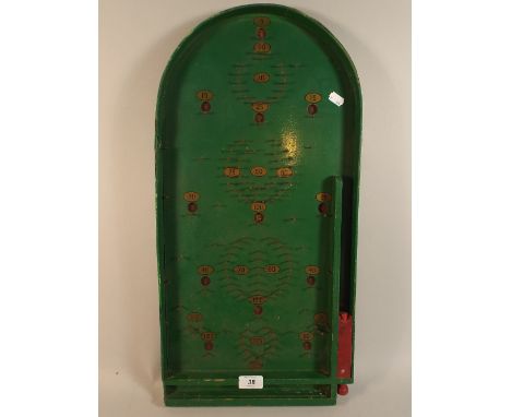 A Vintage Chad Valley Bagatelle Board, 62cm long 