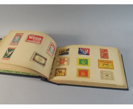 A Vintage Album of Match Box Tops, Match Books Etc