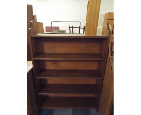 An Edwardian Mahogany Five Shelf Open Book Case, 94cm Wide