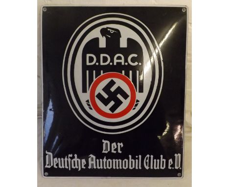 DD AC enamel sign