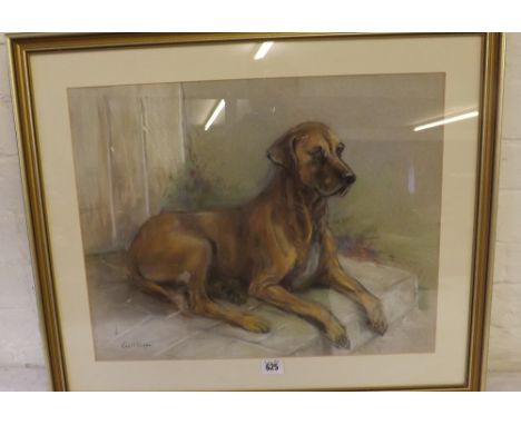 Cecil Elgee- Portrait of a great Dane 16” x 20” signed  