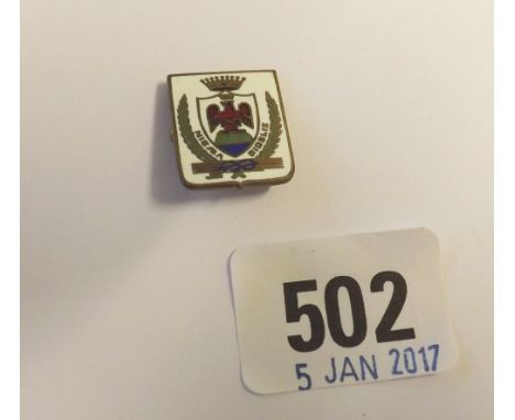 Nigaea Fidelis shield shaped badge with enamel  and pin        